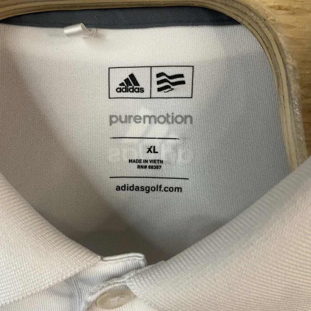 Adidas Mens XL White‎ Polo  Puremotiond Shirt adidasgolf.com 938007
